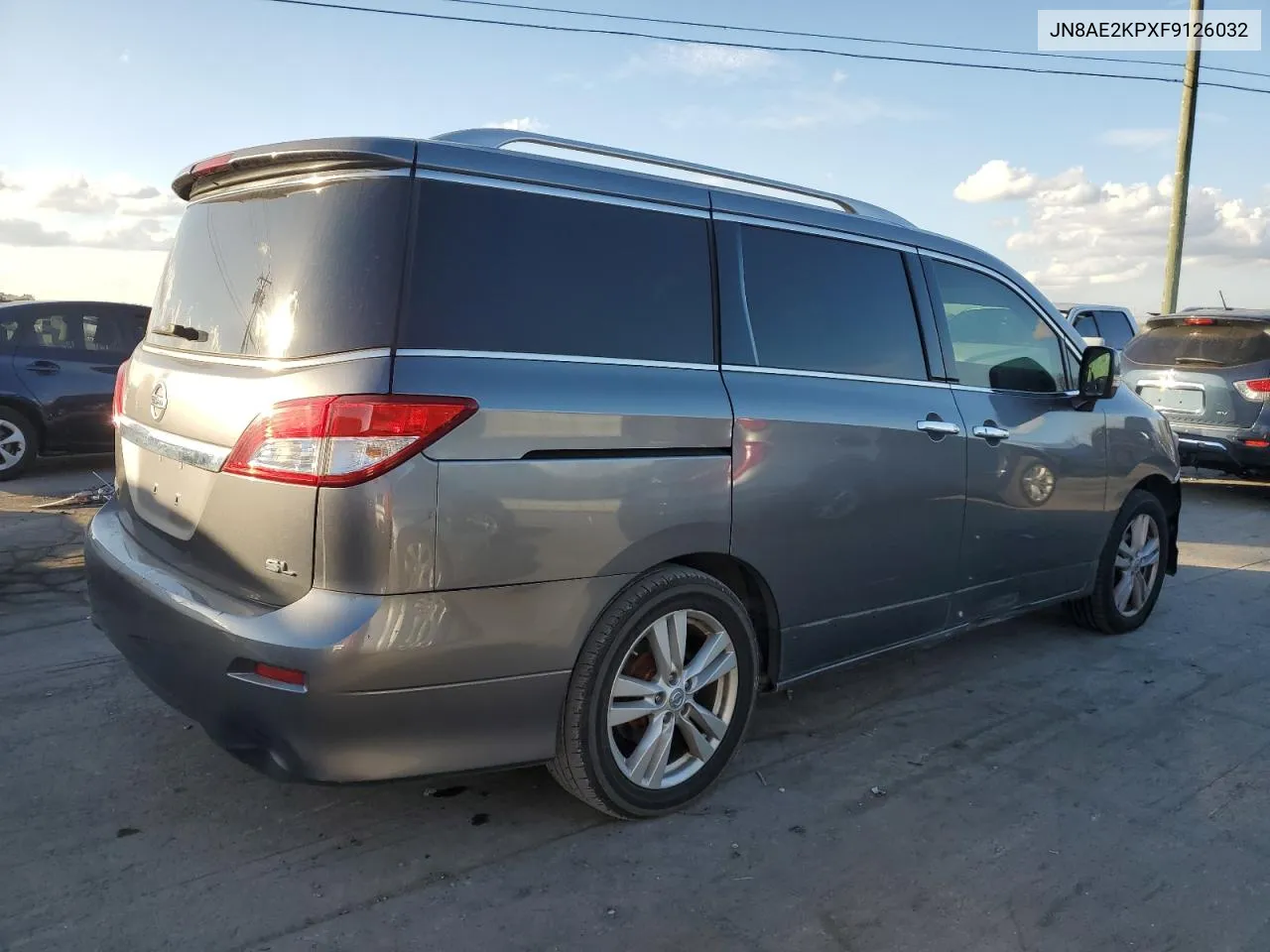 2015 Nissan Quest S VIN: JN8AE2KPXF9126032 Lot: 78738154