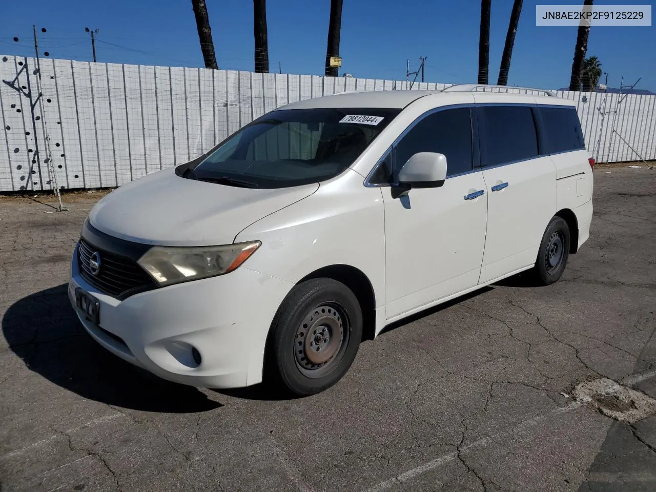 2015 Nissan Quest S VIN: JN8AE2KP2F9125229 Lot: 78812044