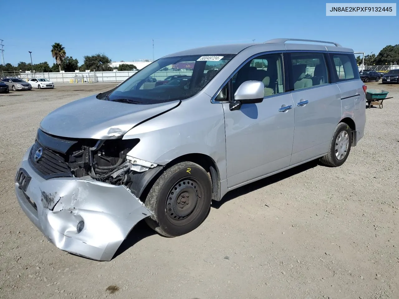 2015 Nissan Quest S VIN: JN8AE2KPXF9132445 Lot: 80049724