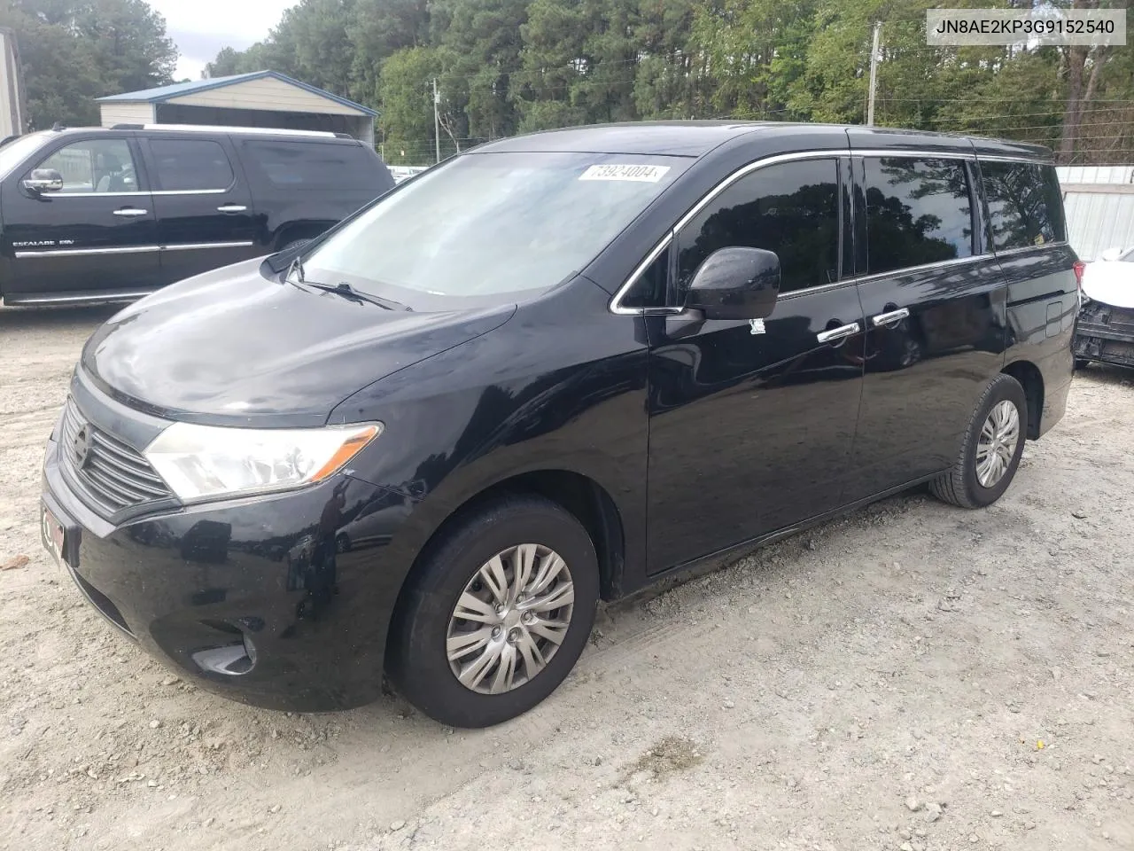 2016 Nissan Quest S VIN: JN8AE2KP3G9152540 Lot: 73924004