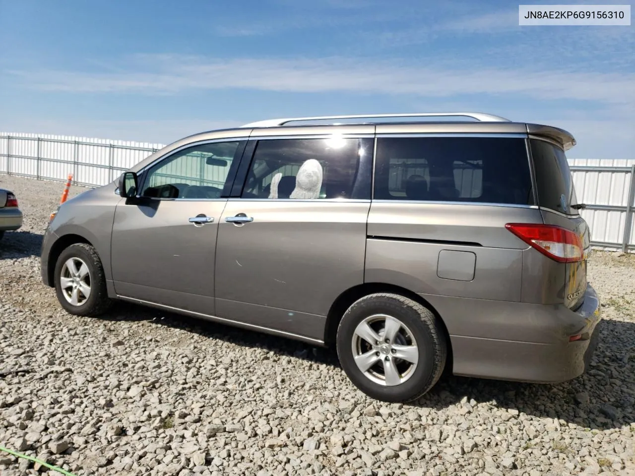 2016 Nissan Quest S VIN: JN8AE2KP6G9156310 Lot: 74262414