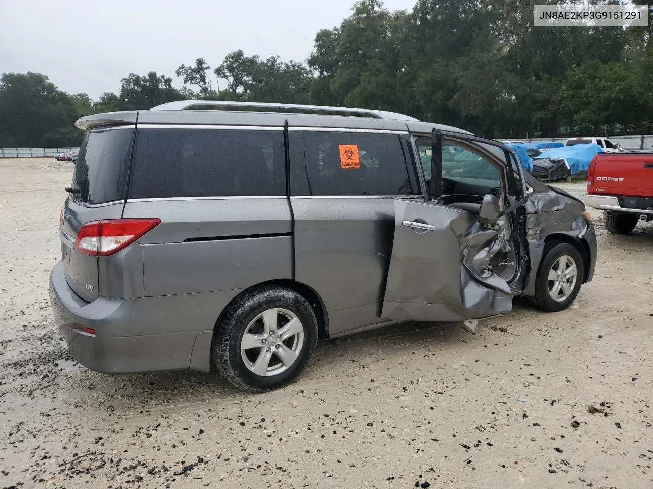 2016 Nissan Quest S VIN: JN8AE2KP3G9151291 Lot: 74801484