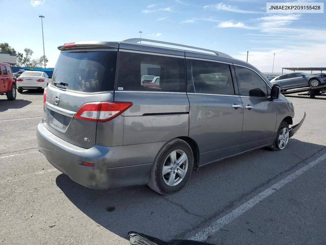 2016 Nissan Quest S VIN: JN8AE2KP2G9155428 Lot: 77681324