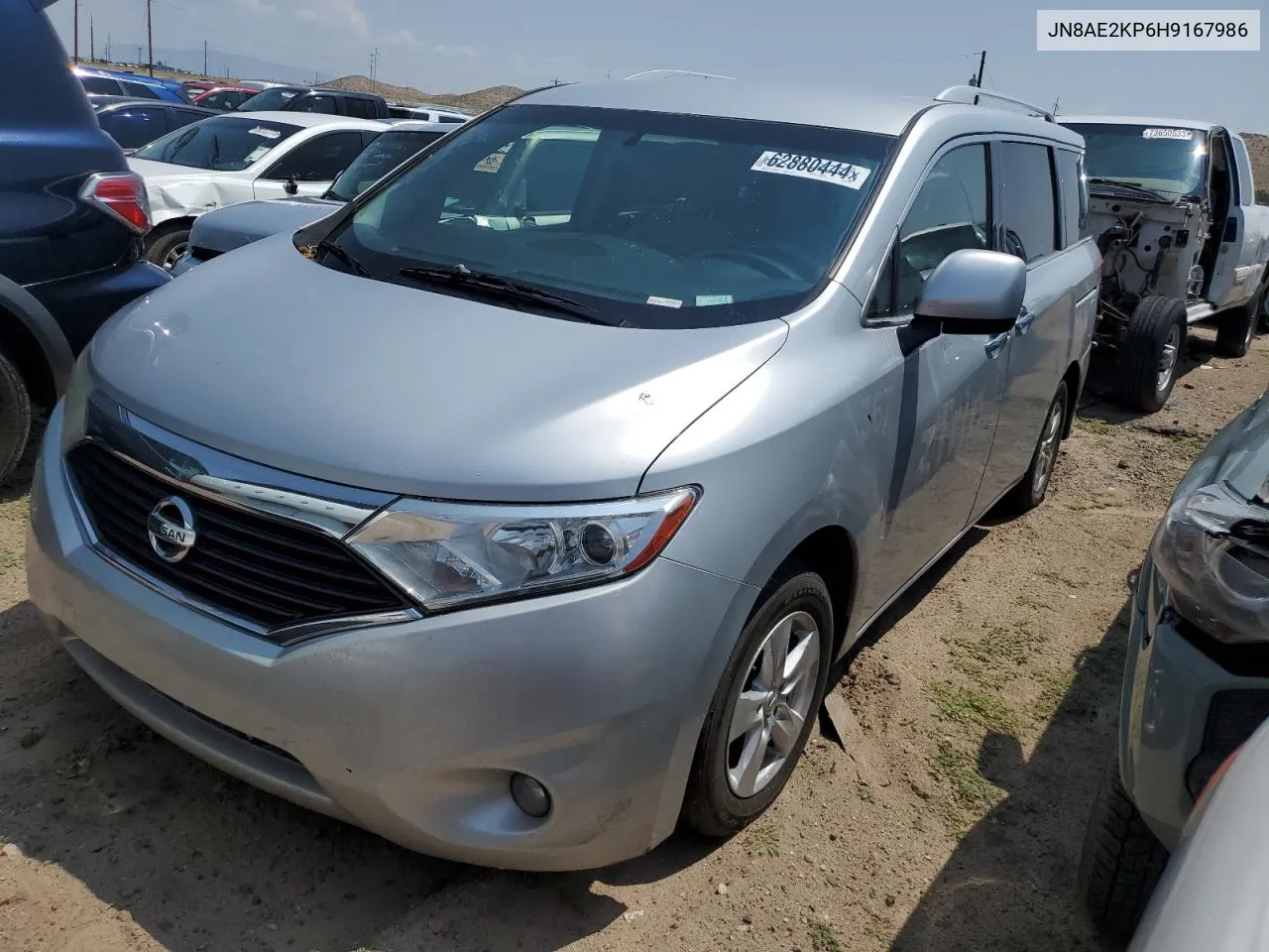 2017 Nissan Quest S VIN: JN8AE2KP6H9167986 Lot: 62880444