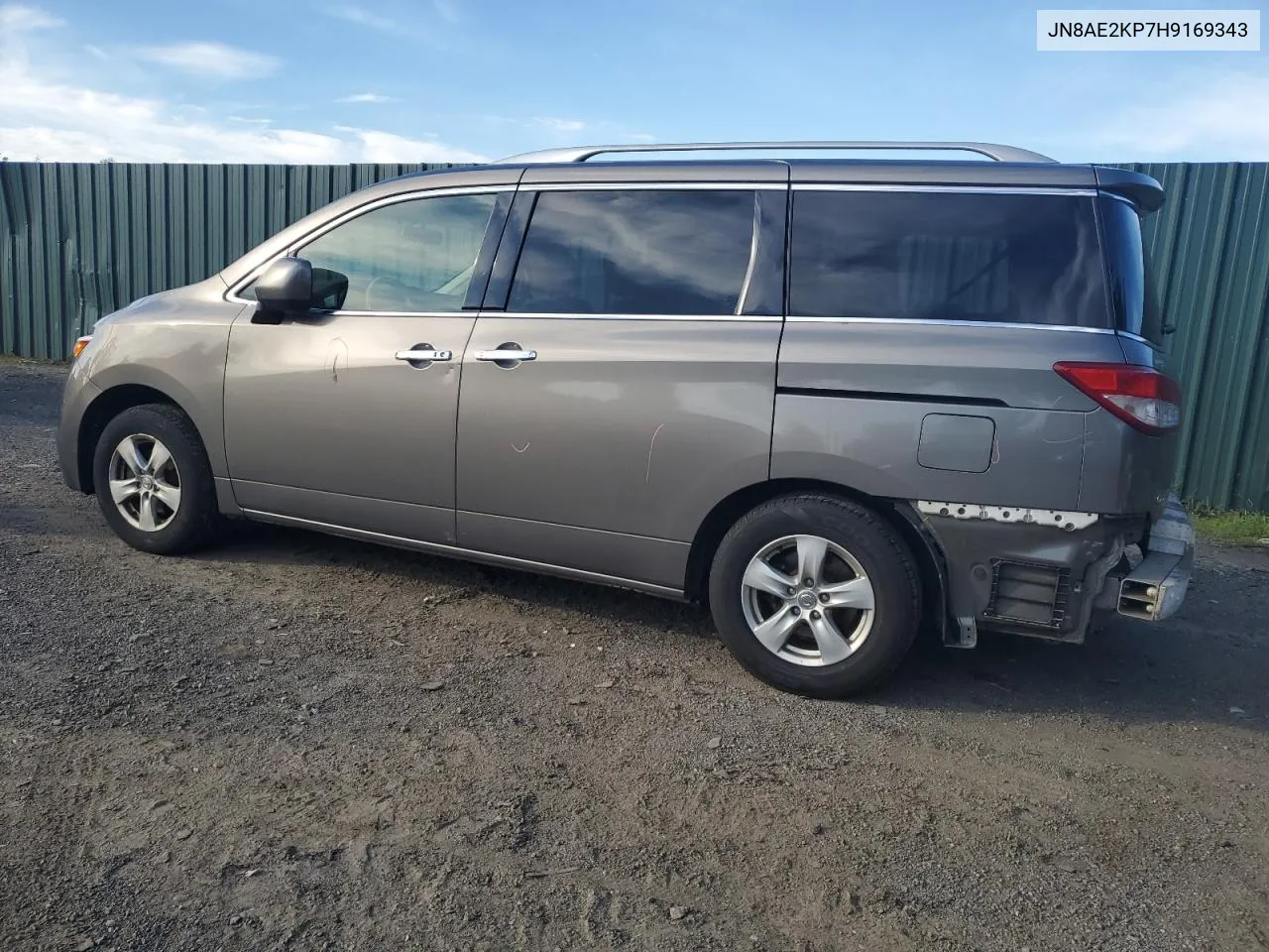 2017 Nissan Quest S VIN: JN8AE2KP7H9169343 Lot: 66940984