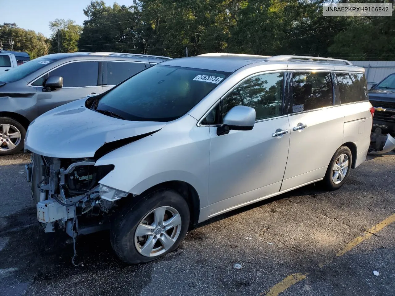 2017 Nissan Quest S VIN: JN8AE2KPXH9166842 Lot: 74620734