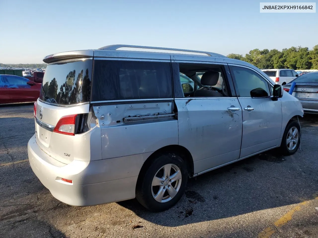 2017 Nissan Quest S VIN: JN8AE2KPXH9166842 Lot: 74620734