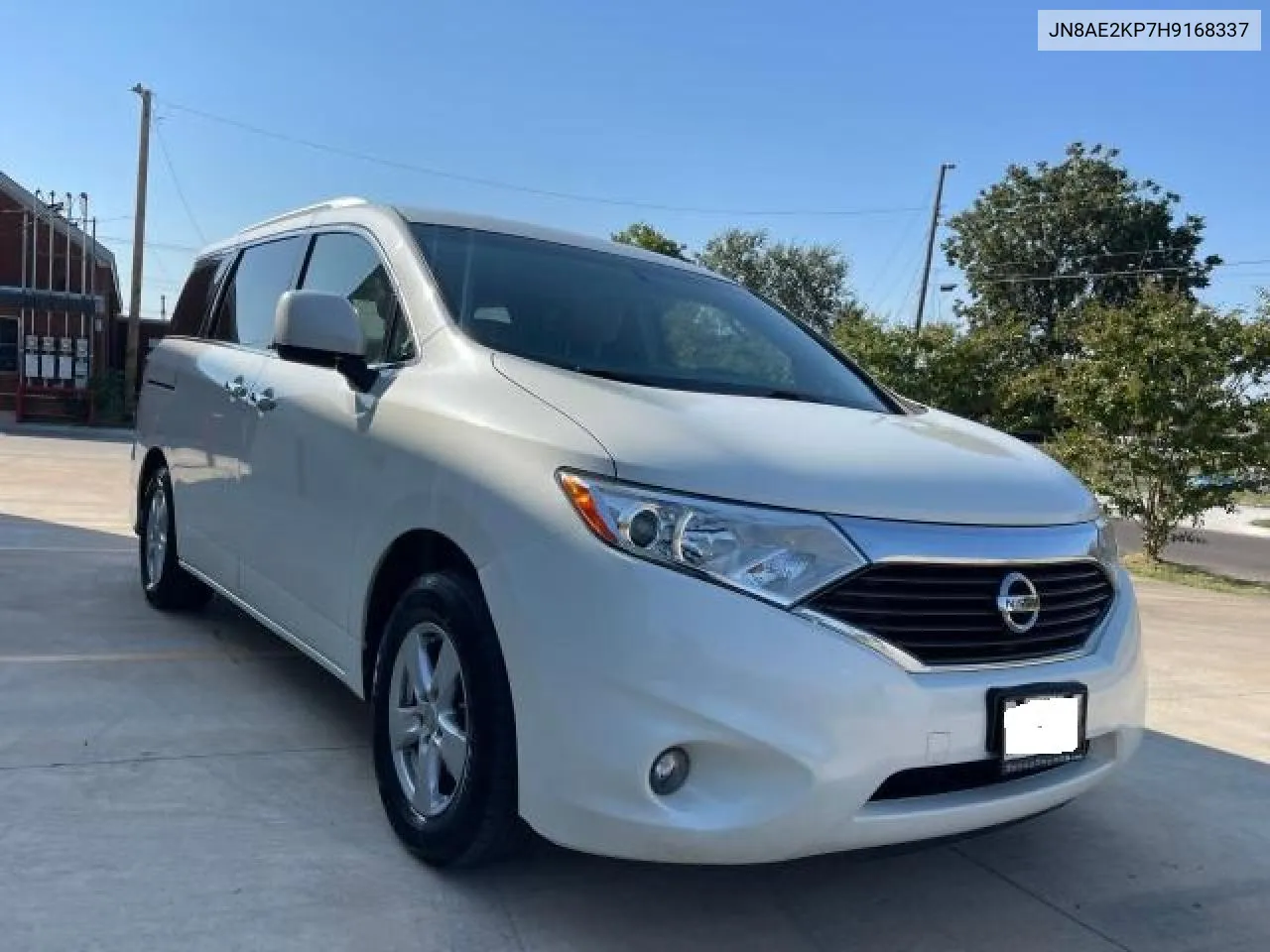 2017 Nissan Quest S VIN: JN8AE2KP7H9168337 Lot: 75748284