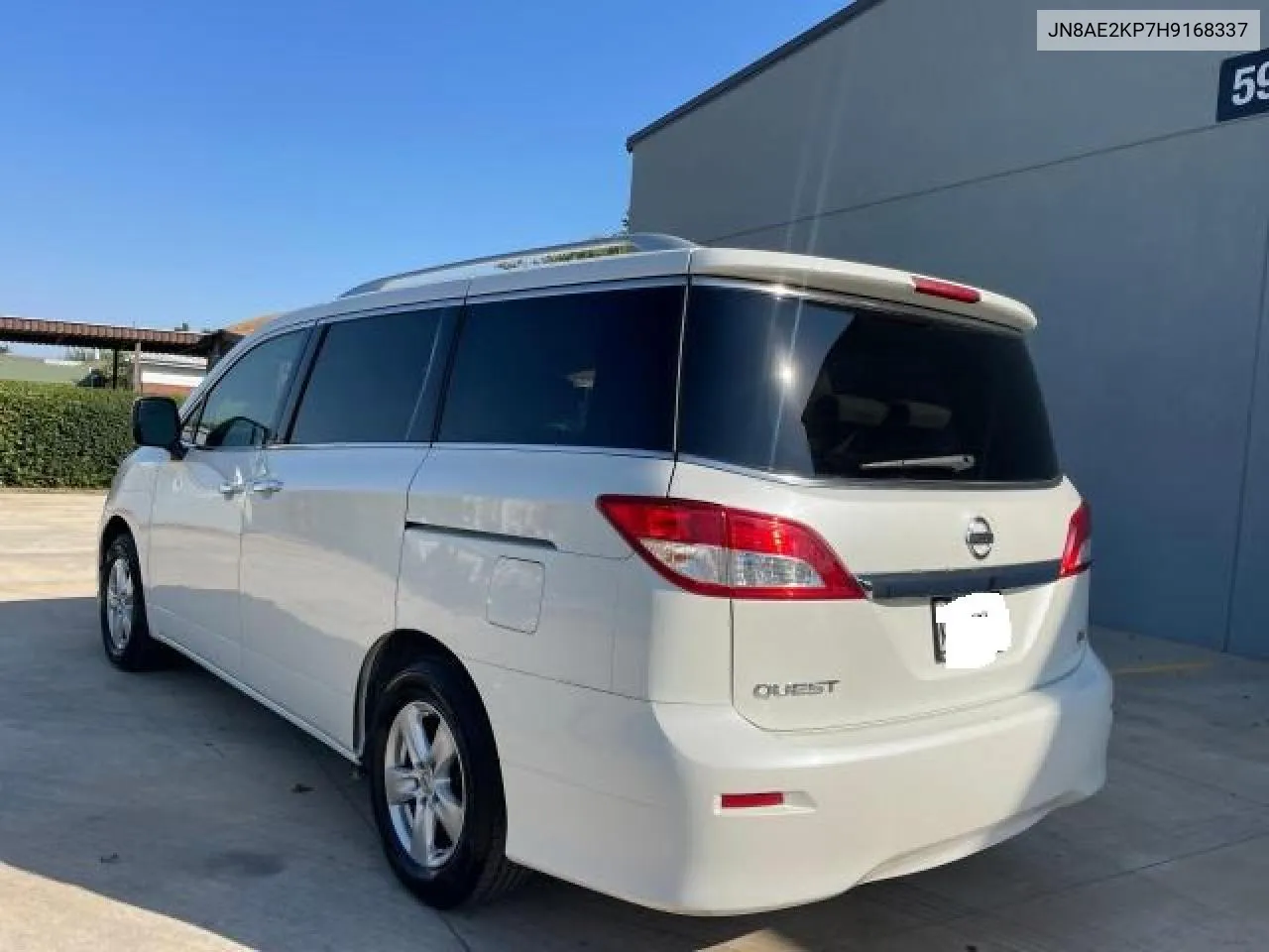 2017 Nissan Quest S VIN: JN8AE2KP7H9168337 Lot: 75748284