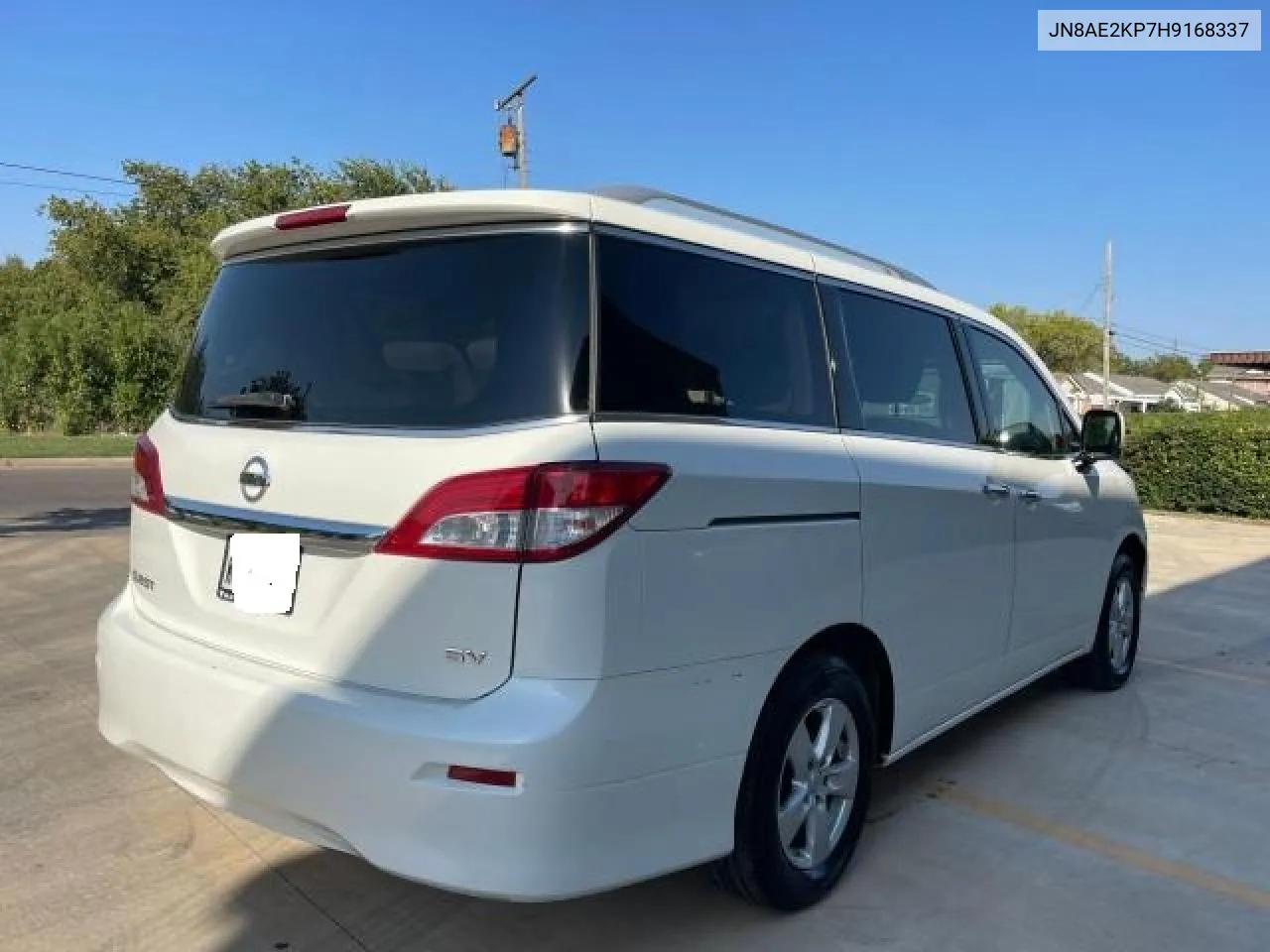 2017 Nissan Quest S VIN: JN8AE2KP7H9168337 Lot: 75748284