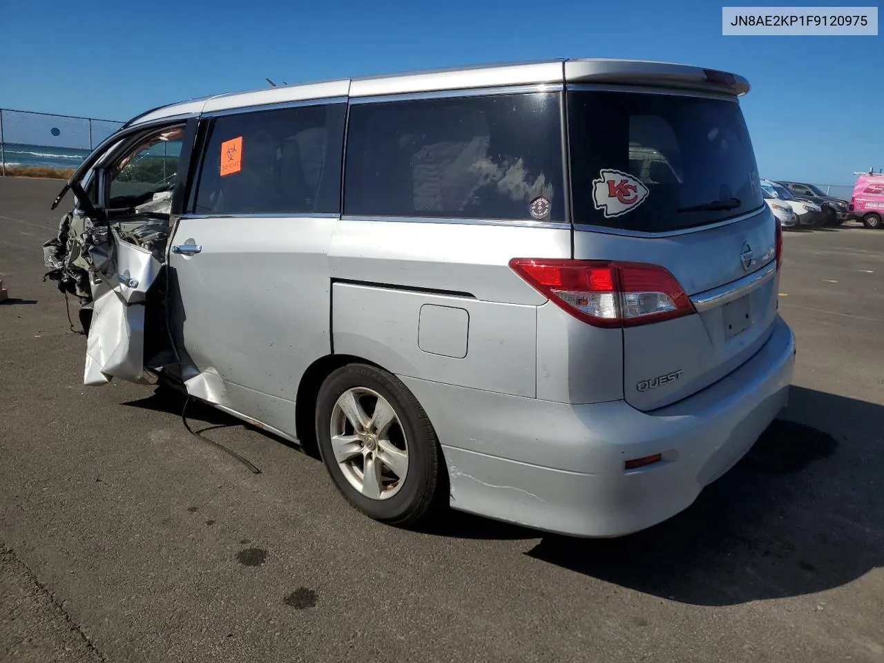 2022 Nissan Quest S VIN: JN8AE2KP1F9120975 Lot: 74147064