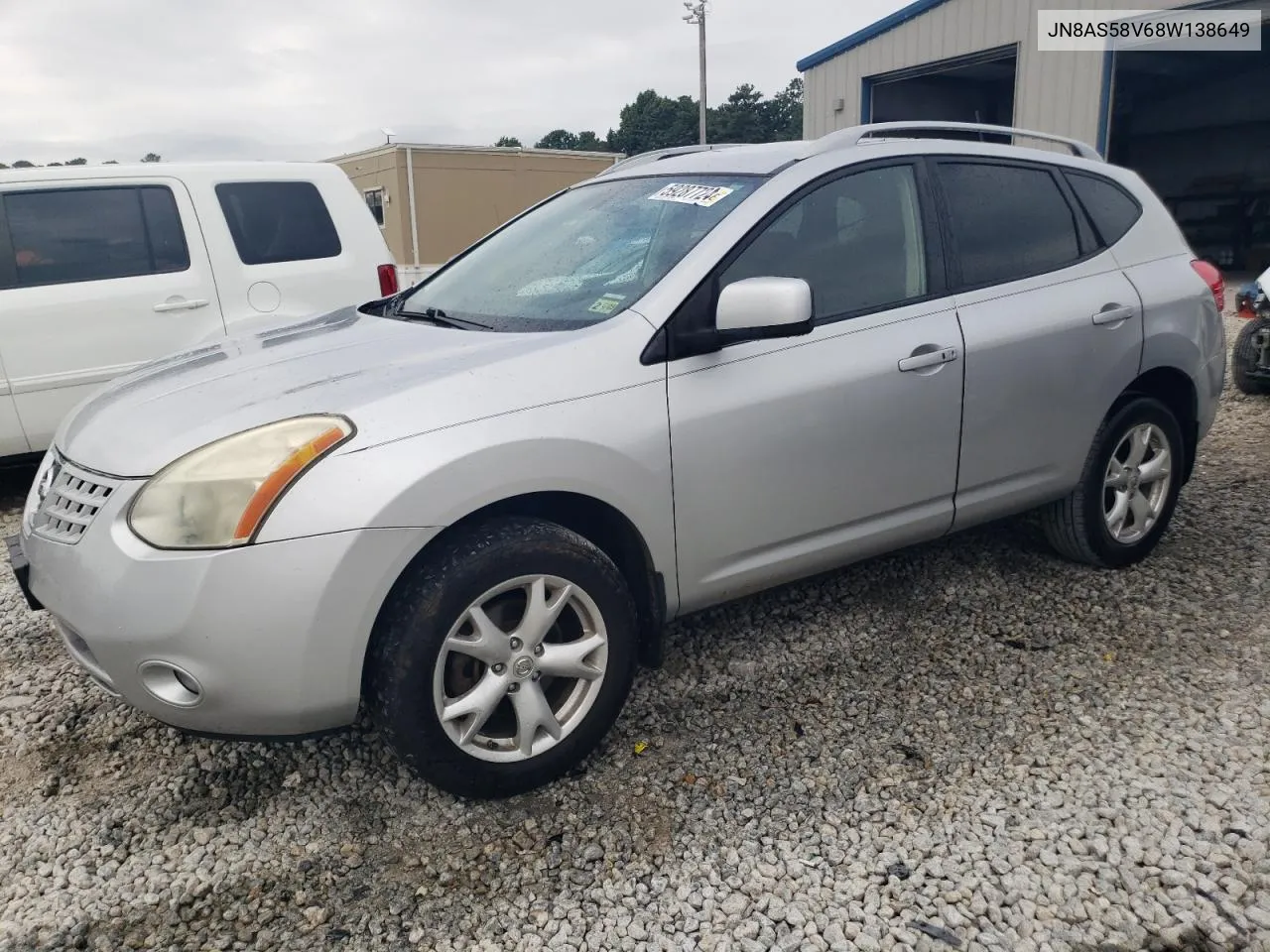 2008 Nissan Rogue S VIN: JN8AS58V68W138649 Lot: 59287724