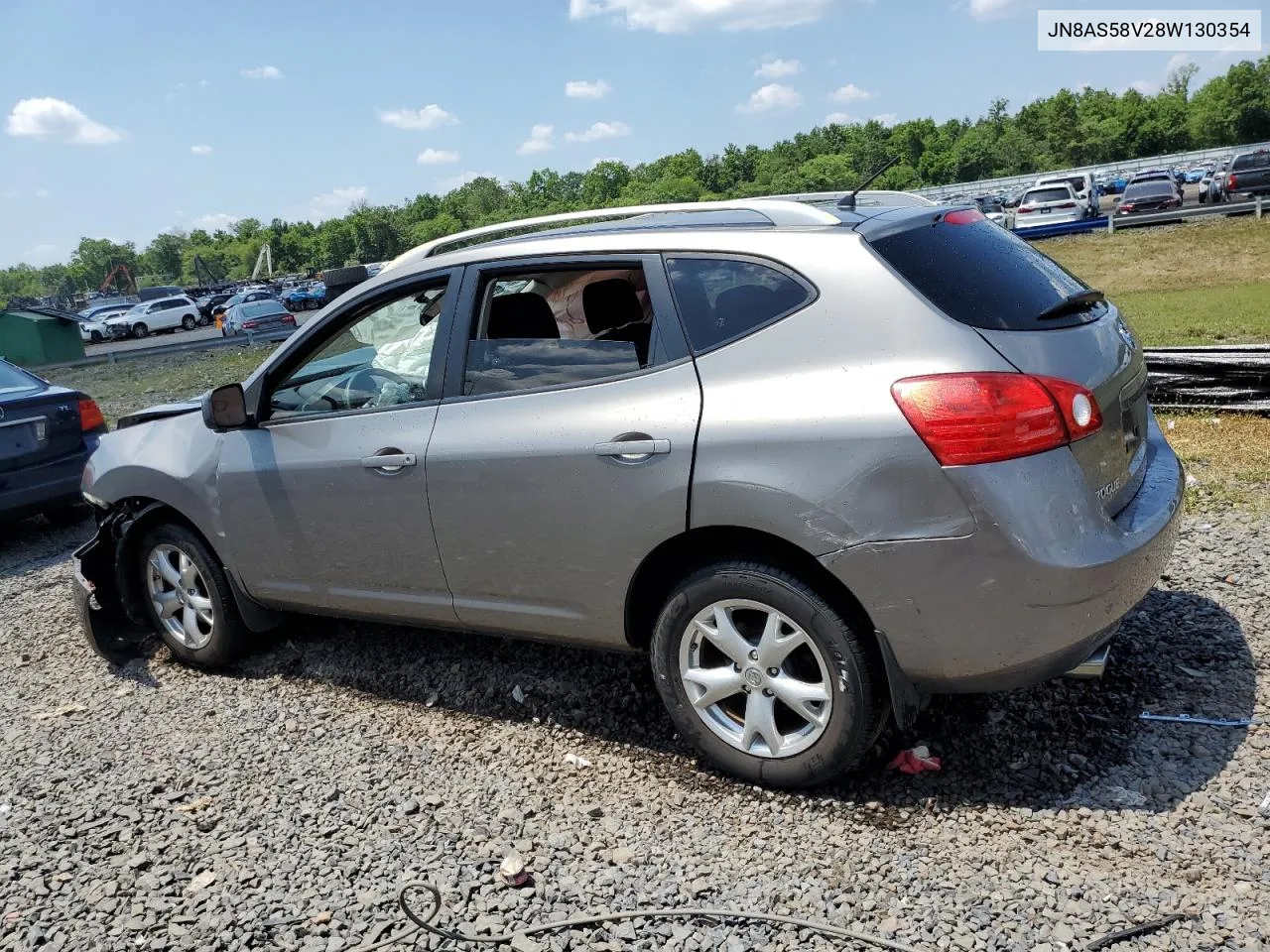 2008 Nissan Rogue S VIN: JN8AS58V28W130354 Lot: 59918854