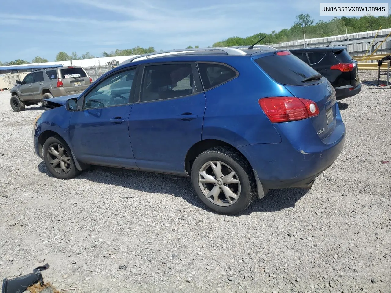 2008 Nissan Rogue S VIN: JN8AS58VX8W138945 Lot: 64697324