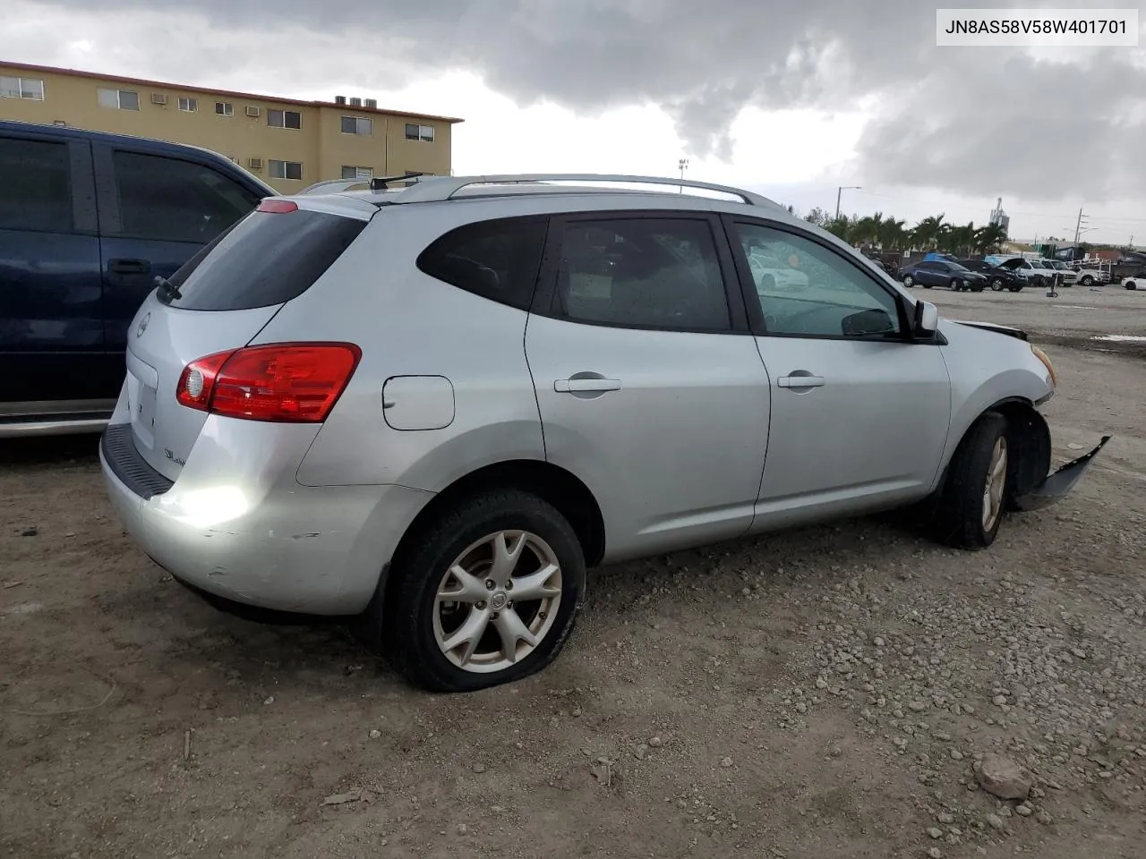 2008 Nissan Rogue S VIN: JN8AS58V58W401701 Lot: 67744304