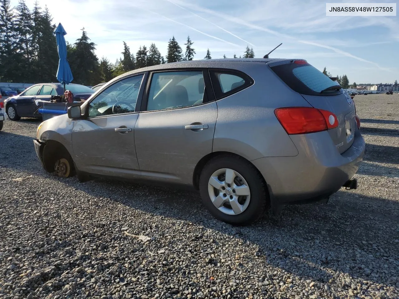 2008 Nissan Rogue S VIN: JN8AS58V48W127505 Lot: 68652954