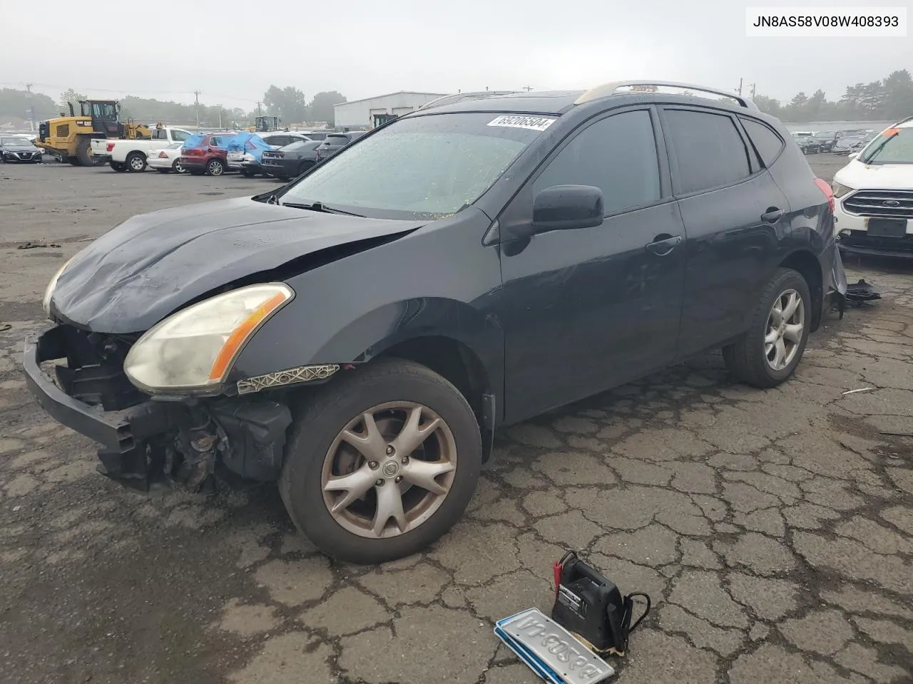 2008 Nissan Rogue S VIN: JN8AS58V08W408393 Lot: 69206504