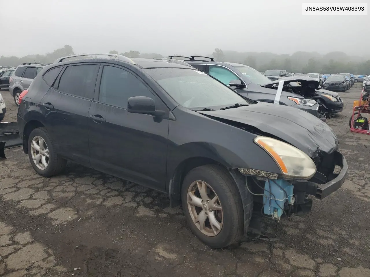 2008 Nissan Rogue S VIN: JN8AS58V08W408393 Lot: 69206504