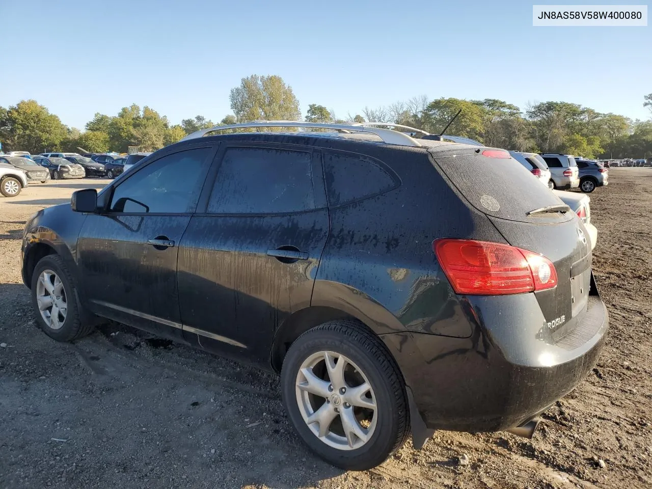 2008 Nissan Rogue S VIN: JN8AS58V58W400080 Lot: 70086264