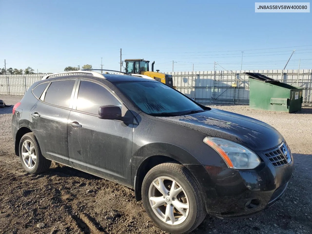 2008 Nissan Rogue S VIN: JN8AS58V58W400080 Lot: 70086264