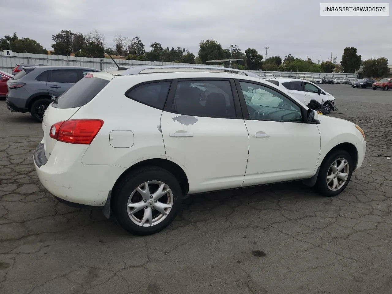 2008 Nissan Rogue S VIN: JN8AS58T48W306576 Lot: 72032514