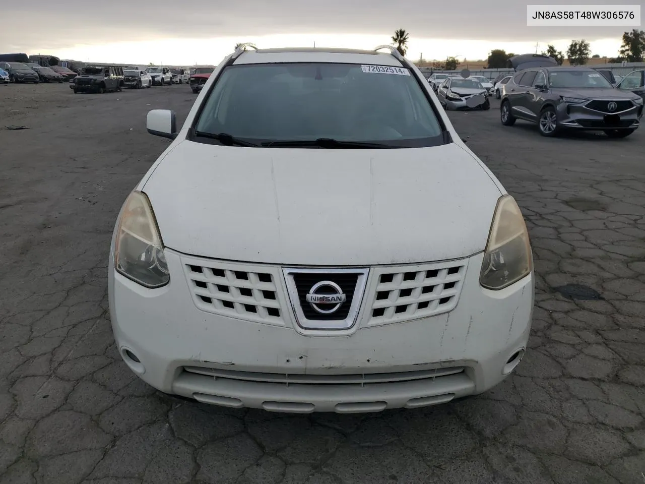 JN8AS58T48W306576 2008 Nissan Rogue S