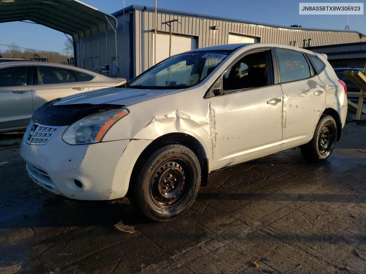 2008 Nissan Rogue S VIN: JN8AS58TX8W306923 Lot: 72066684