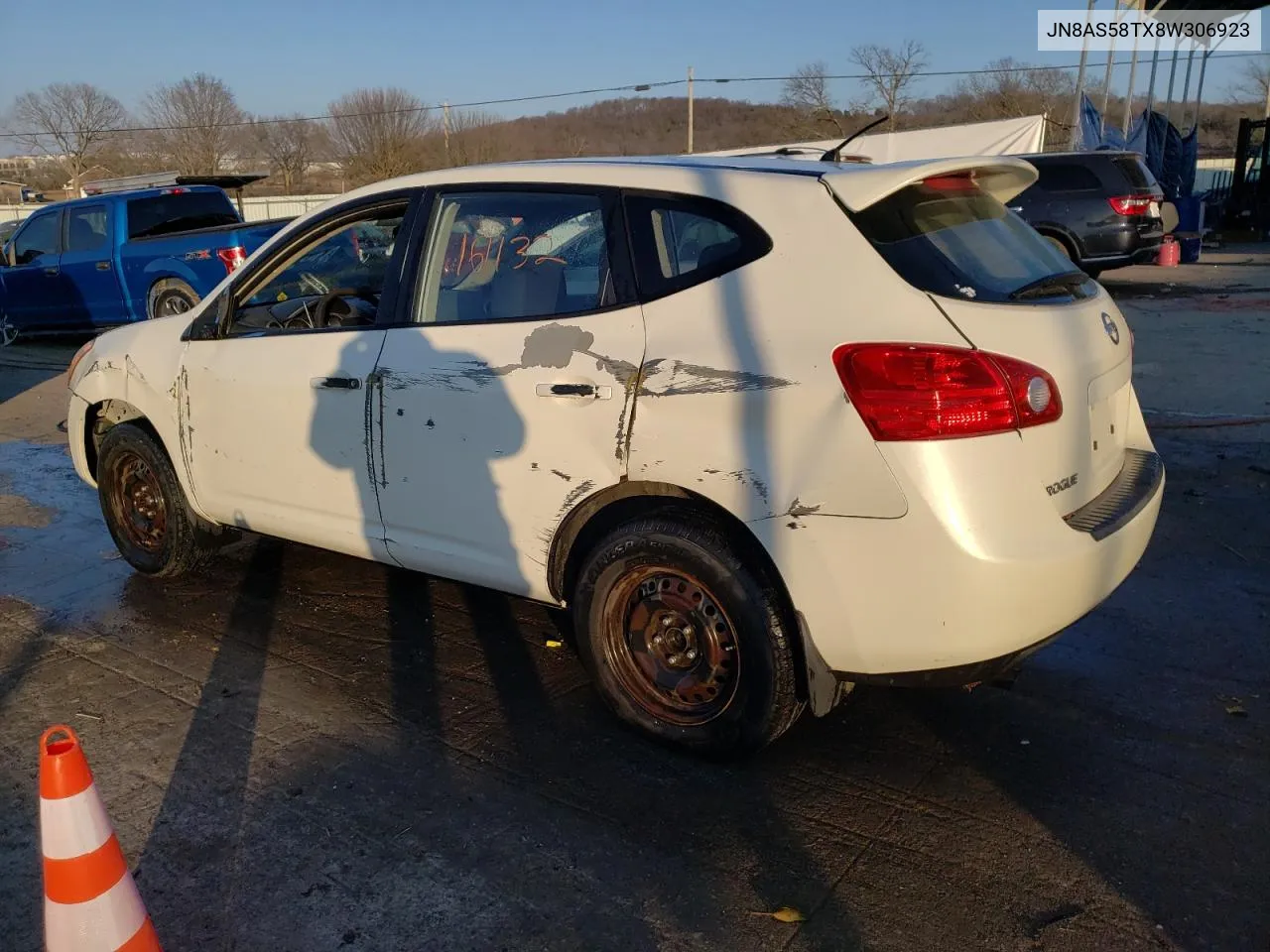 2008 Nissan Rogue S VIN: JN8AS58TX8W306923 Lot: 72066684