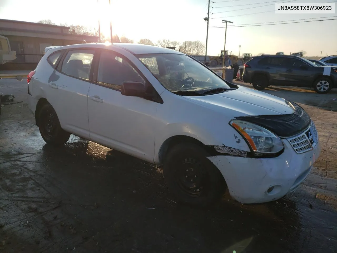 2008 Nissan Rogue S VIN: JN8AS58TX8W306923 Lot: 72066684