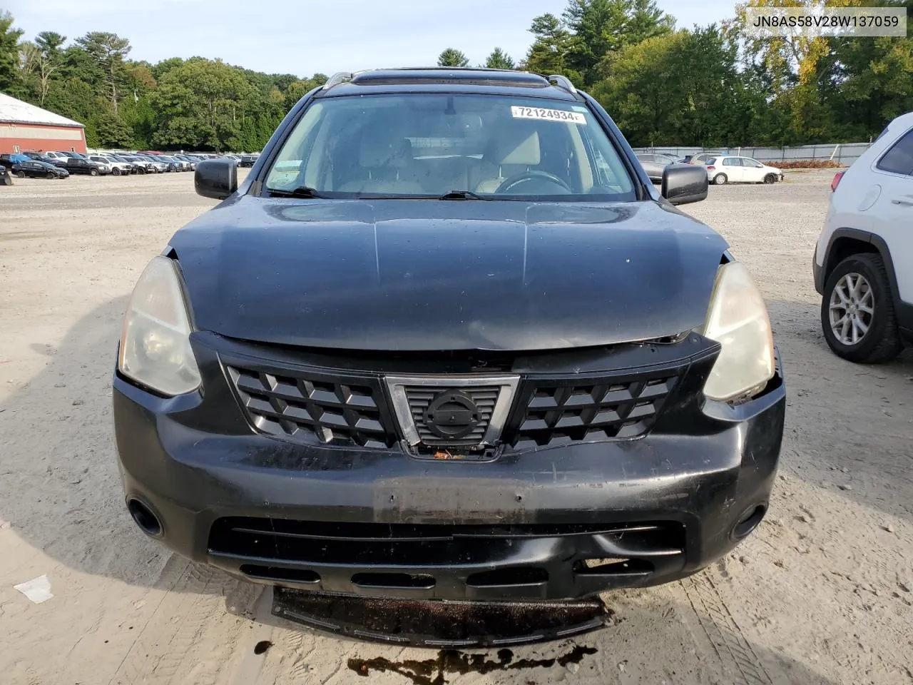 2008 Nissan Rogue S VIN: JN8AS58V28W137059 Lot: 72124934