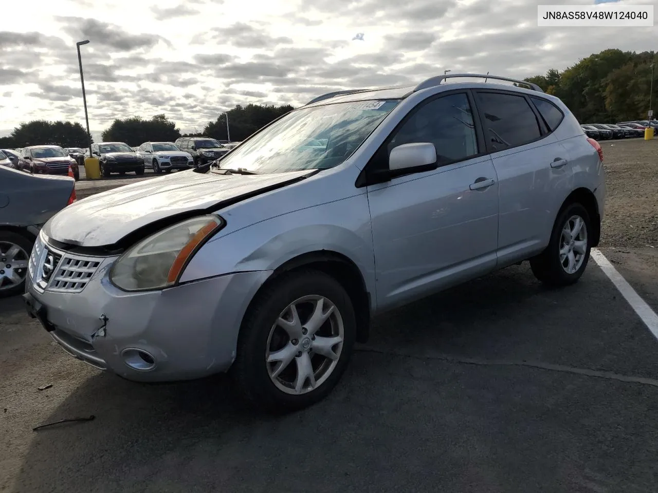 2008 Nissan Rogue S VIN: JN8AS58V48W124040 Lot: 74211454