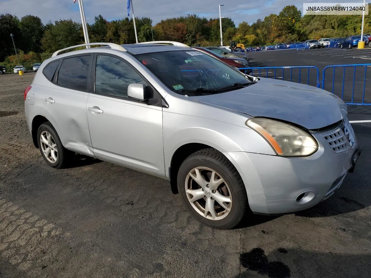 2008 Nissan Rogue S VIN: JN8AS58V48W124040 Lot: 74211454