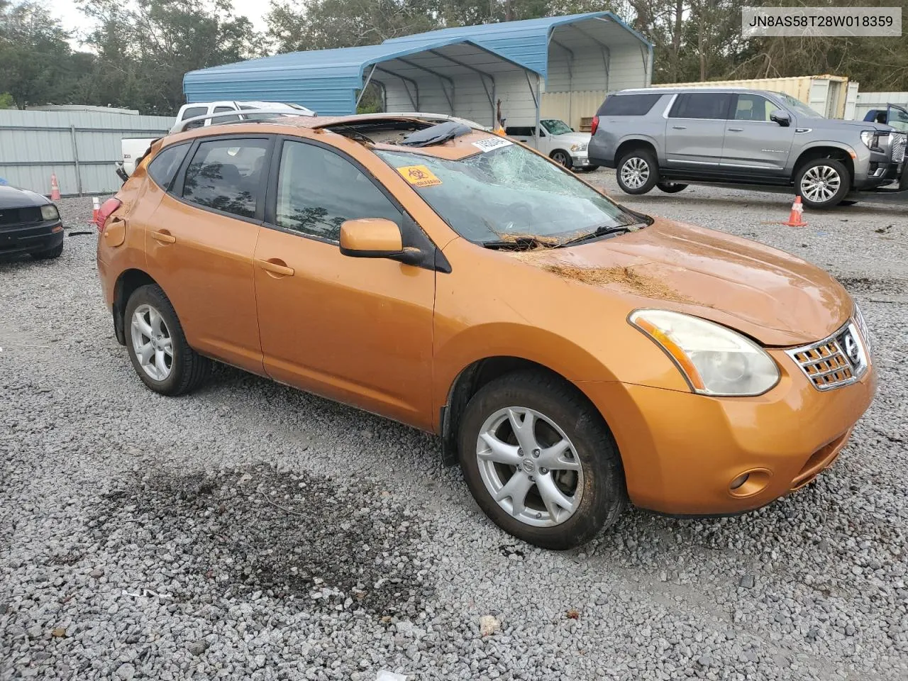 2008 Nissan Rogue S VIN: JN8AS58T28W018359 Lot: 74520494