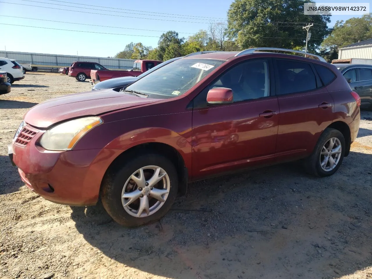 2008 Nissan Rogue S VIN: JN8AS58V98W142372 Lot: 75417684