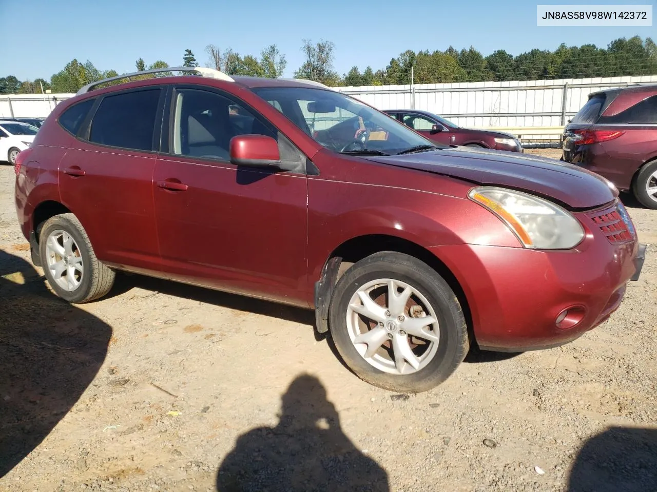 2008 Nissan Rogue S VIN: JN8AS58V98W142372 Lot: 75417684