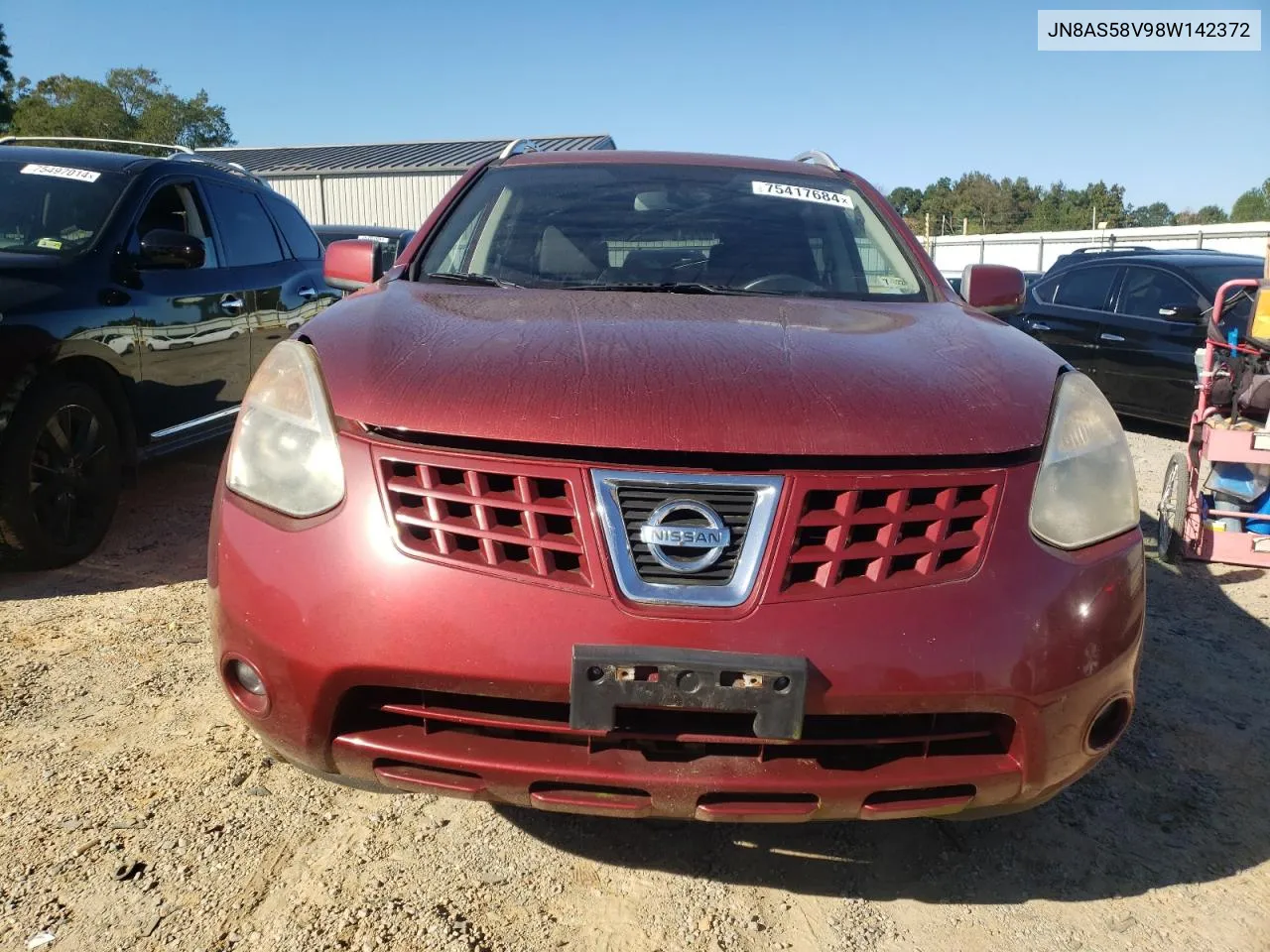 2008 Nissan Rogue S VIN: JN8AS58V98W142372 Lot: 75417684