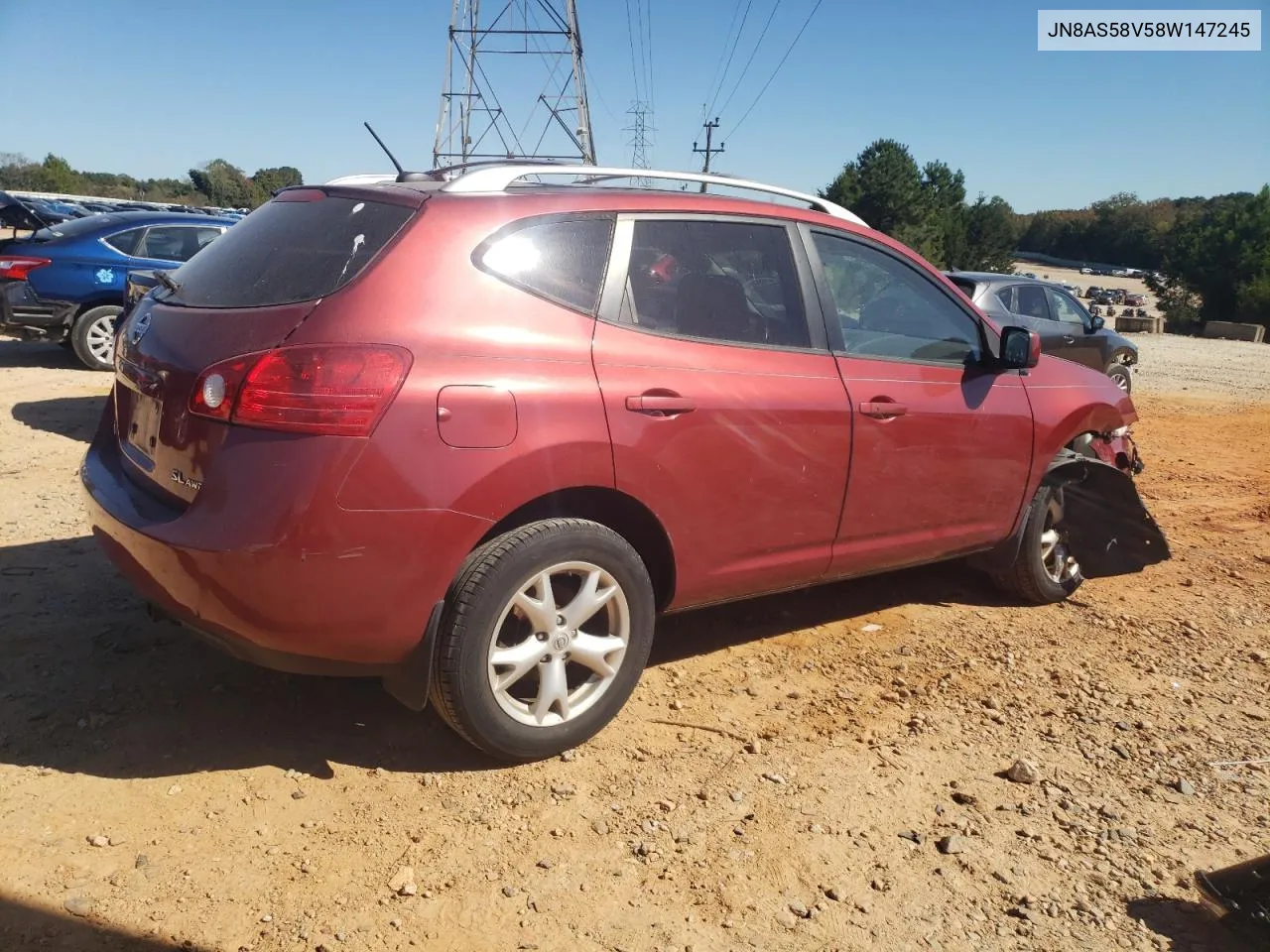 2008 Nissan Rogue S VIN: JN8AS58V58W147245 Lot: 75486934