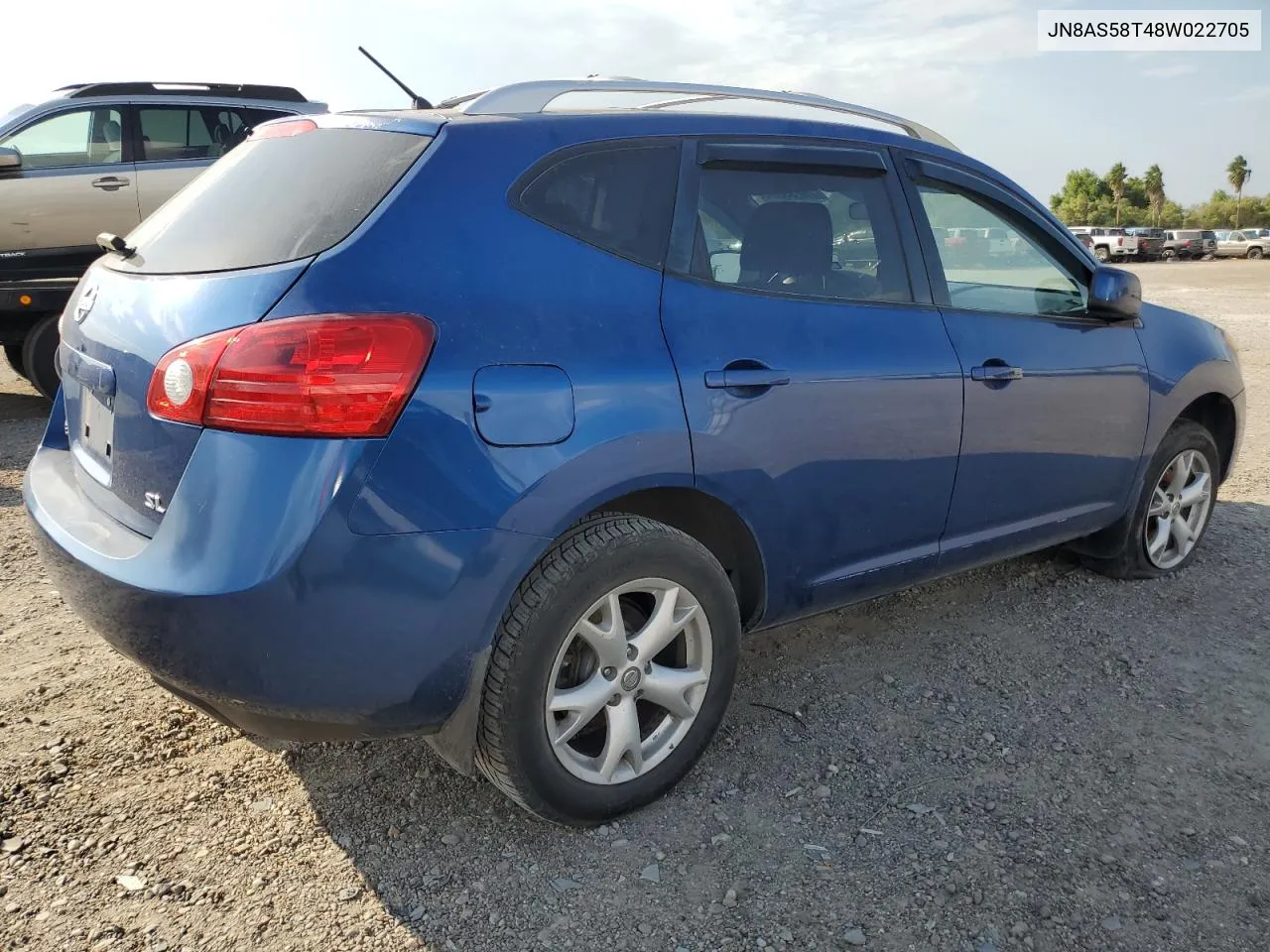 2008 Nissan Rogue S VIN: JN8AS58T48W022705 Lot: 75755084