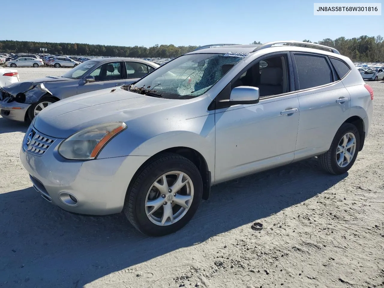 2008 Nissan Rogue S VIN: JN8AS58T68W301816 Lot: 75818494