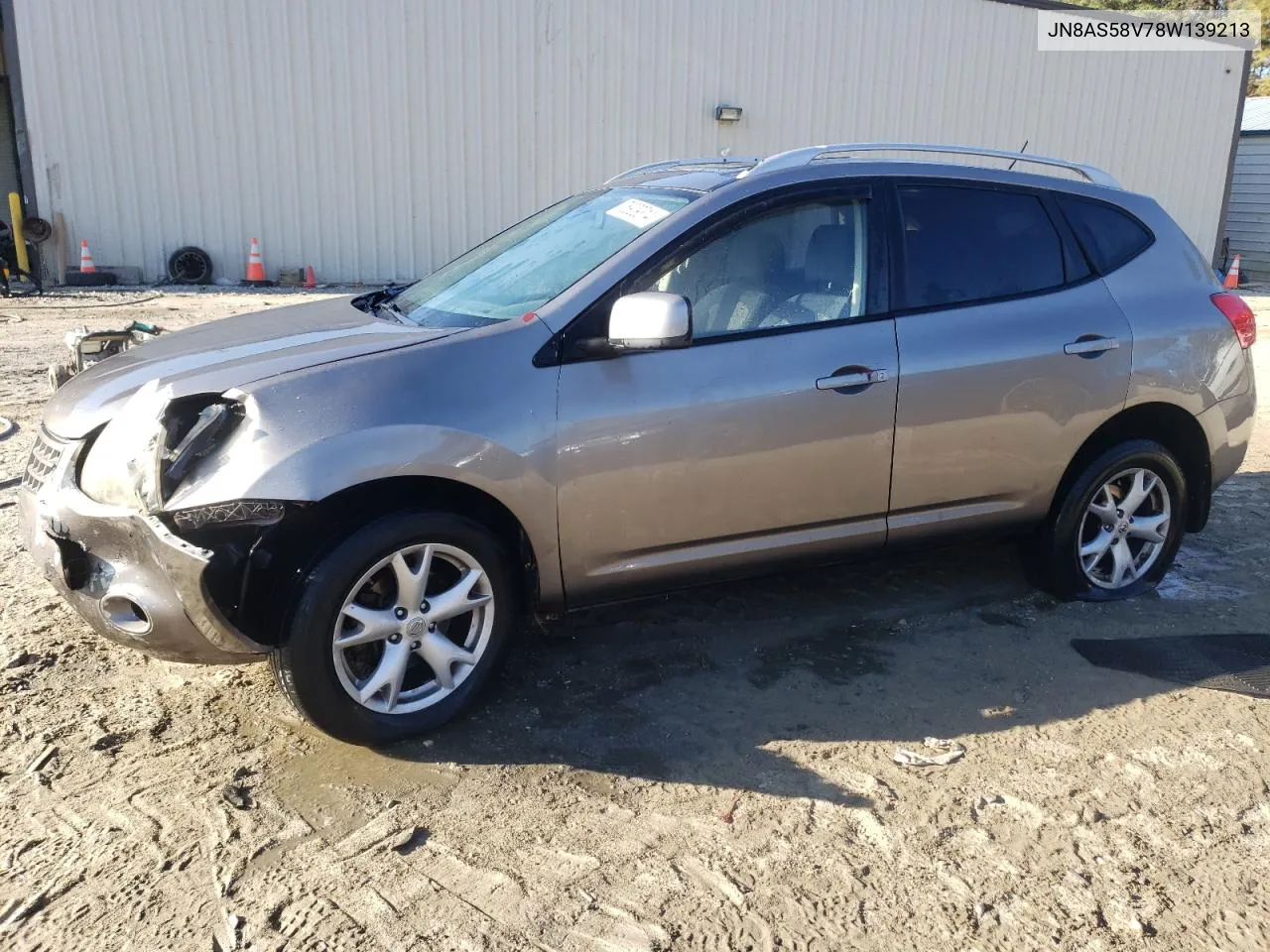 2008 Nissan Rogue S VIN: JN8AS58V78W139213 Lot: 76909314