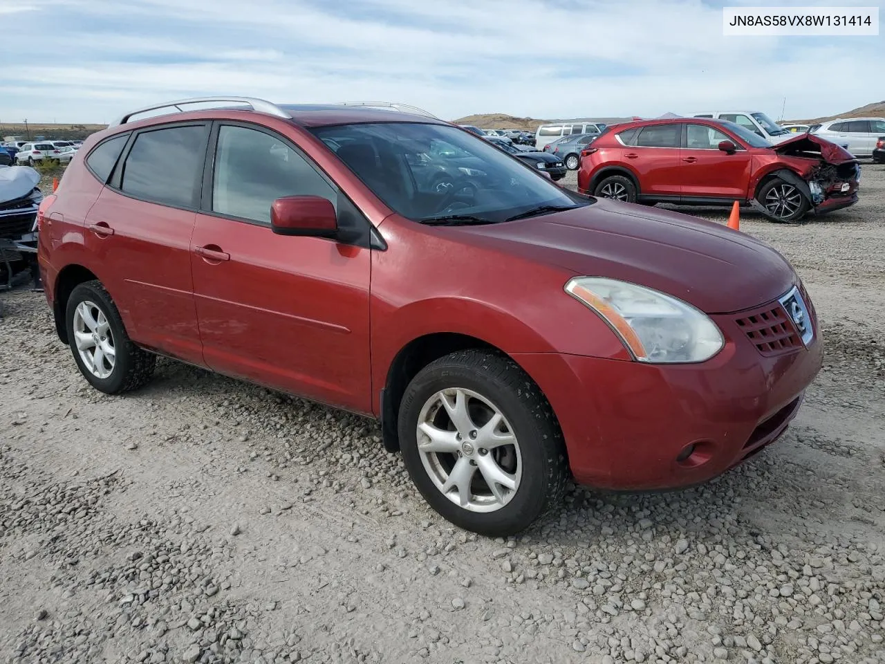 2008 Nissan Rogue S VIN: JN8AS58VX8W131414 Lot: 77571554