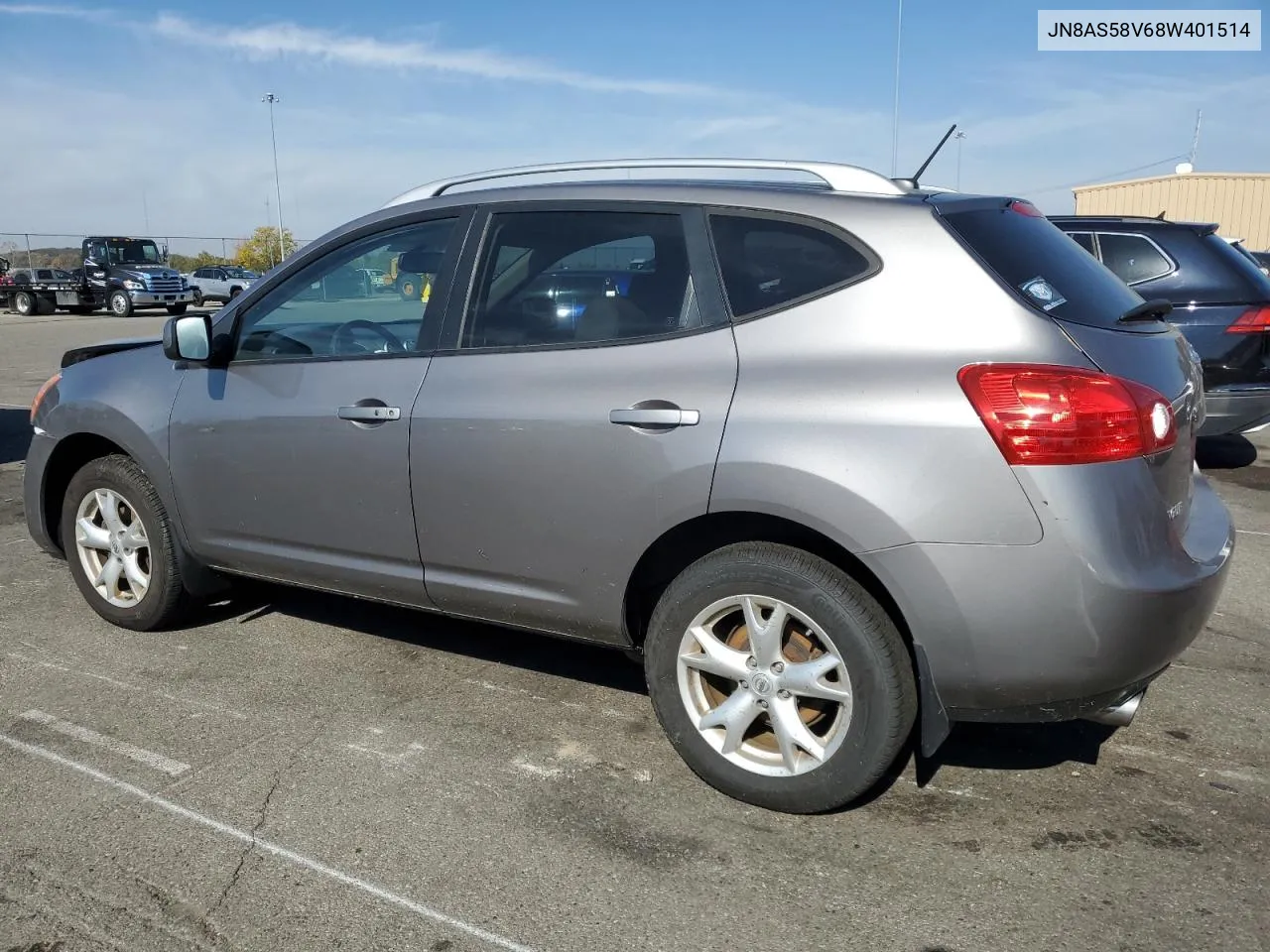 2008 Nissan Rogue S VIN: JN8AS58V68W401514 Lot: 77592454