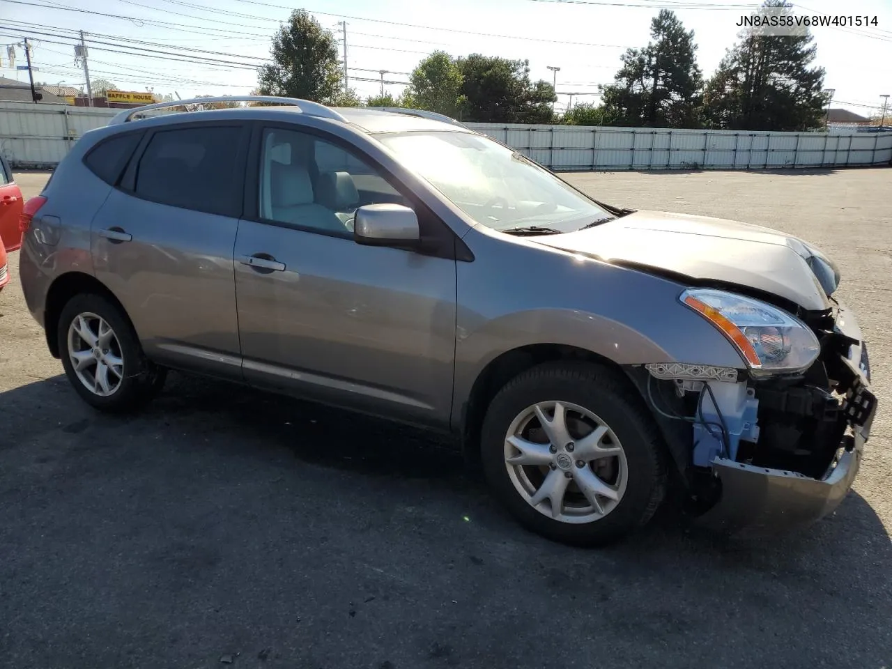 2008 Nissan Rogue S VIN: JN8AS58V68W401514 Lot: 77592454