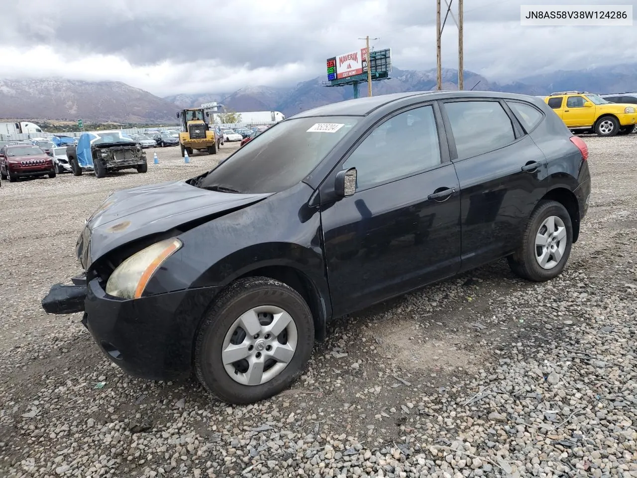 2008 Nissan Rogue S VIN: JN8AS58V38W124286 Lot: 78525204