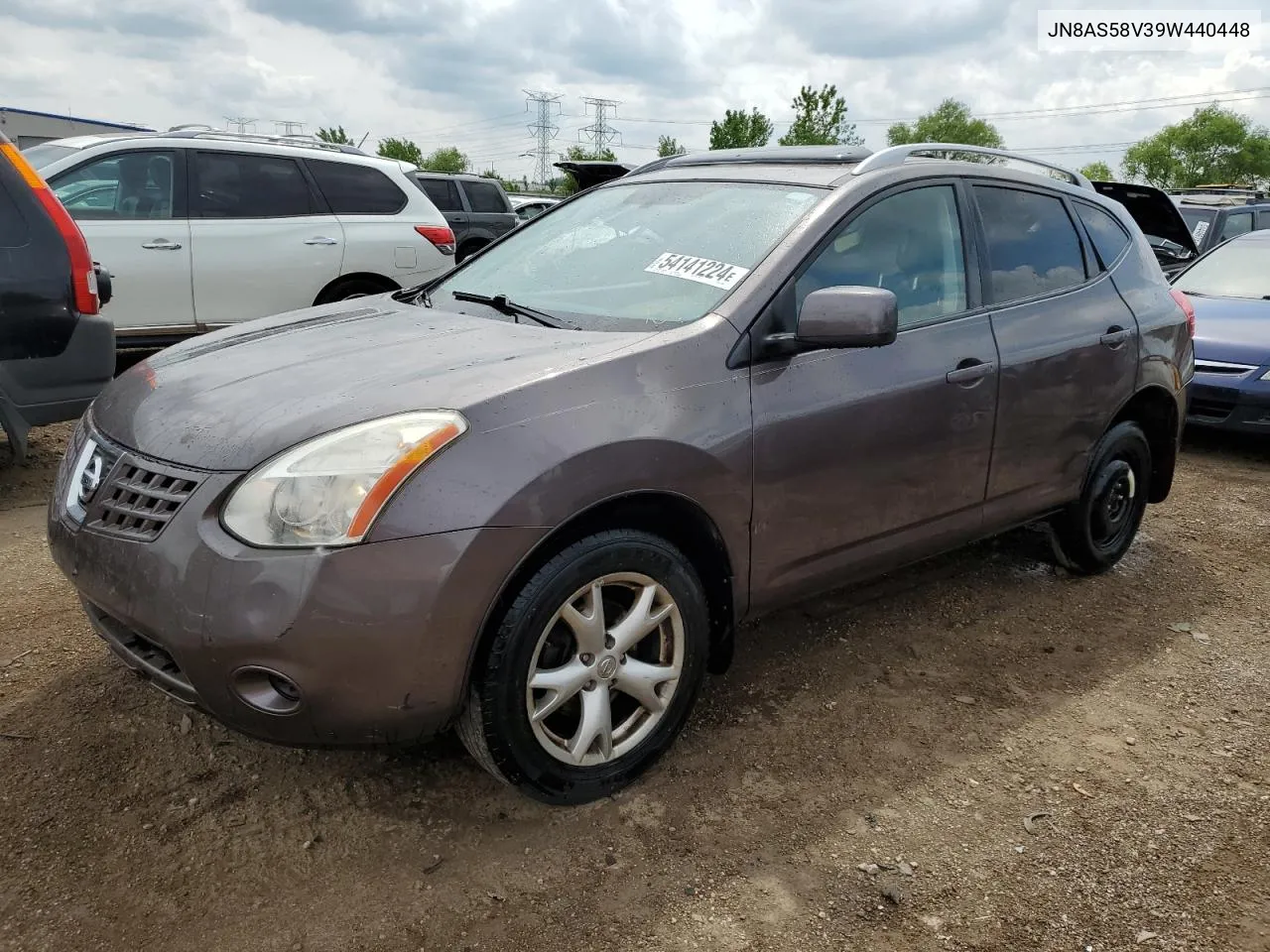 2009 Nissan Rogue S VIN: JN8AS58V39W440448 Lot: 54141224