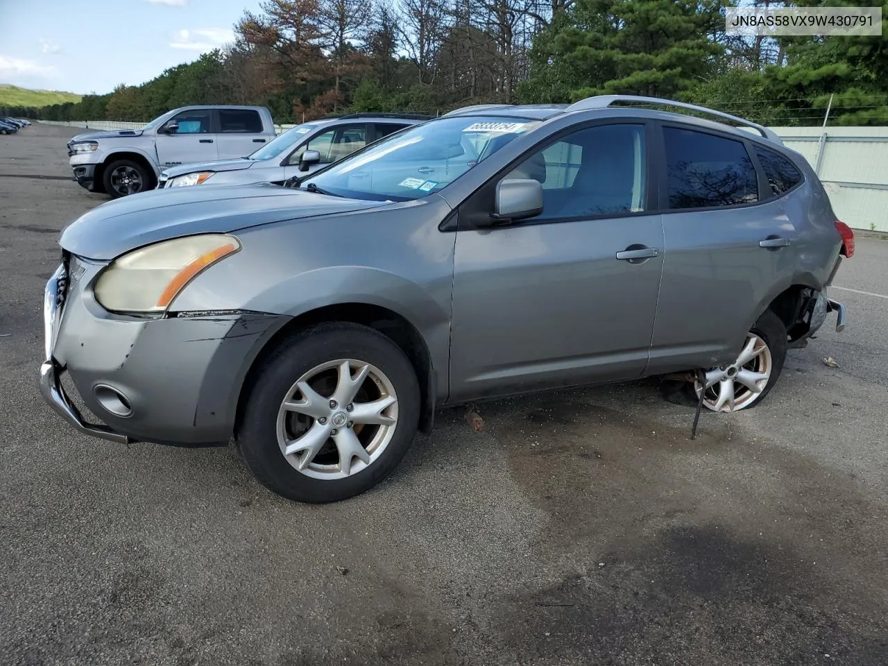 2009 Nissan Rogue S VIN: JN8AS58VX9W430791 Lot: 68333754