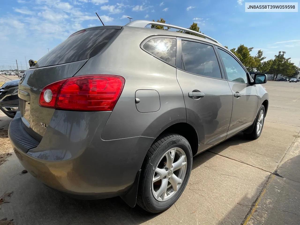 2009 Nissan Rogue S VIN: JN8AS58T39W059598 Lot: 76581394