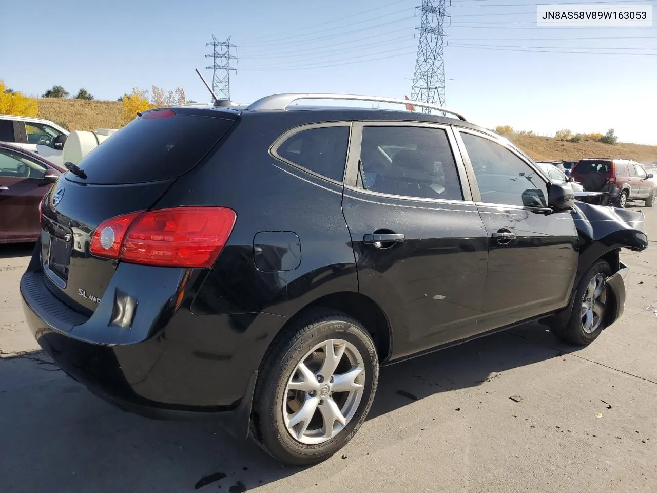 2009 Nissan Rogue S VIN: JN8AS58V89W163053 Lot: 77639084