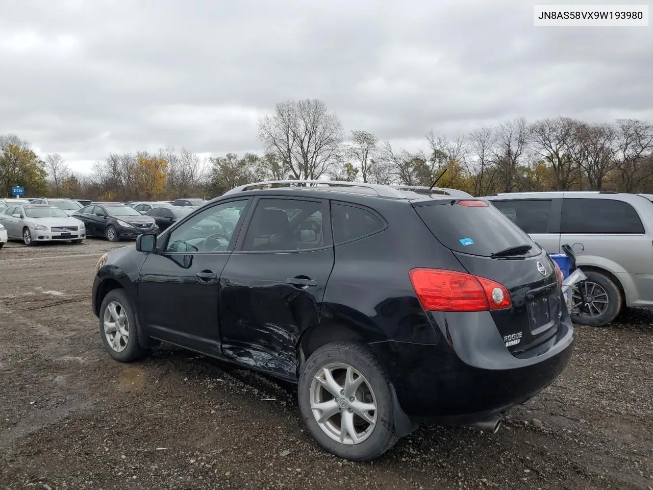 2009 Nissan Rogue S VIN: JN8AS58VX9W193980 Lot: 79317234