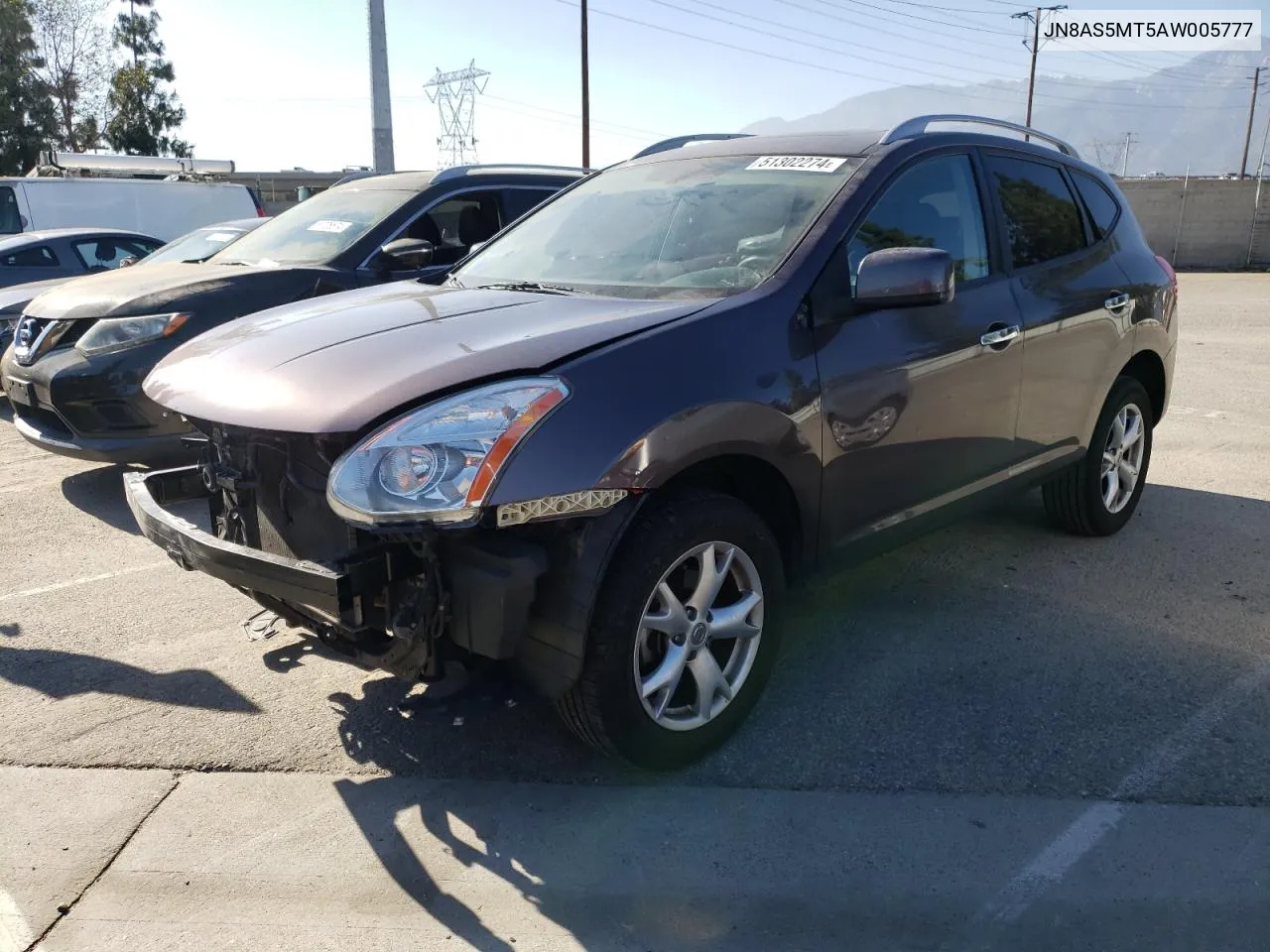 2010 Nissan Rogue S VIN: JN8AS5MT5AW005777 Lot: 51302274